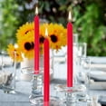 thumbnail image 7 of Bolsius 60 Red Dinner Taper Candles 10" Unscented for Wedding, Church, Christmas Home Decoration - Smoke Free Smoth Long Burning 7.5 Hours, 7 of 7