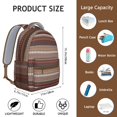 thumbnail image 6 of Boho Bohemia Geometric Line Art Backpack for School,Cute School Bag,Schoolbag with Adjustable Shoulder Straps & Padded Back,15.3"x11"x6.7", 6 of 6
