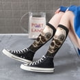 thumbnail image 5 of Gaeub Cyber Skeleton With Tattoos Printed Design Socks Stretchy High Tube Socks for Men Women Teens , Softball Soccer Socks for Hiking, Sport, 5 of 6
