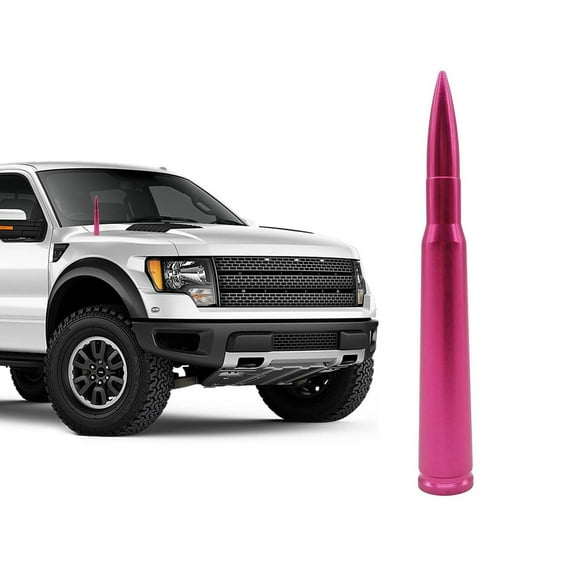 Compact Pink Aluminum Bullet Antenna for Dodge RAM Chevy Silverado GMC Sierra