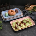 thumbnail image 4 of 8 Inch Rectangular Salad Plate/Appetizer Plate, Stackable Dessert Tray, Small Serving Plates for Salad, Appetizer and More, 4 of 7