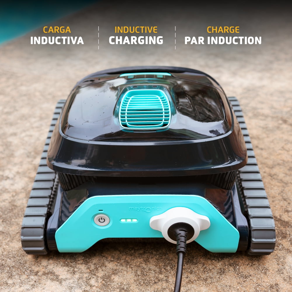 Dolphin Liberty 200 Cordless Automatic Robotic Pool Vacuum Cleaner, Inductive Charging, Wall Climbing Scrubber, Ideal for In-Ground Pools up to 33 FT in Length