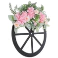 thumbnail image 3 of Spring Wreath with Realistic Leaves for Front Door or Wall Decoration Multi Color Cloth and Wood 12.5 inches, 3 of 4