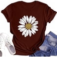 thumbnail image 5 of shqvo Girls Shirts Daisy Floral Tops Crewneck Short Sleeve Casual Summer T Shirts Flower Print Loose Fit Tees, 5 of 6