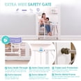 thumbnail image 5 of Regalo Extra Wide Walk-Through Baby Gate with Door, 29.5-38.5 in, White, Ages 6-24 Months, 5 of 8