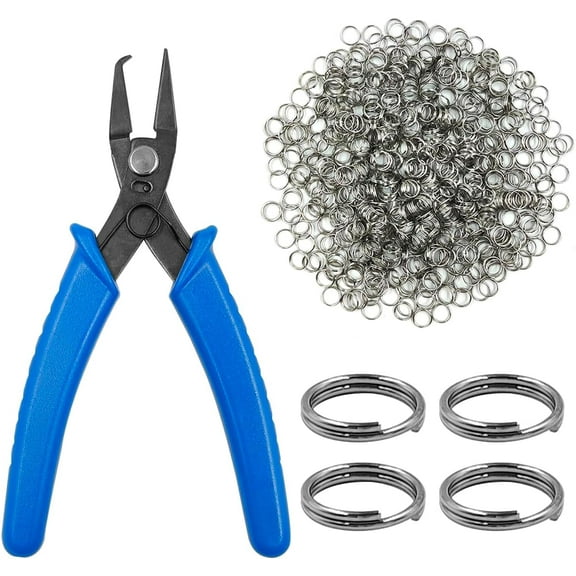 Jewelry Pliers and Split Jump Rings Kit lyfLux 500 PCS 6 mm Metal Split Jump Rings Double Loops with Jump Ring Opening Pliers for Jewelry Beading Repair Making Supplies
