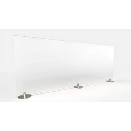 Desktop Free Standing Acrylic Protection Screen, 59 x 5 x 24, Frost Desktop Free Standing Acrylic Protection Screen, 59 x 5 x 24, Frost