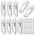 thumbnail image 1 of Perchas de ojo de cerradura individuales Perchas de metal con ojo de cerradura Sujetadores para colgar con ojo de cerradura 30 piezas Placas para colgar con ojo de cerradura con 60 piezas de tornillos, 1 of 5