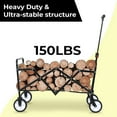 thumbnail image 3 of TLSUNNY Portable Utility Wagon Cart, Collapsible Wagon Cart 150 lbs Max Load, Lightweight Foldable Grocery Stroller, for Camping/Shopping/Garden/Sports, 3 of 9