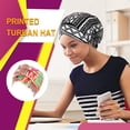 thumbnail image 3 of Foulard Imprimée Style Africain pour Femmes, Chapeau Élastique en Coton Ethnique, 3 of 7