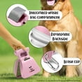 thumbnail image 4 of DogBuddy Pooper Scooper, Portable Dog Poop Scooper, Sanitary Dog Waste Pick Up, Heavy Duty Dog Waste Cleaner with Bag Dispenser, Dog Leash Clip and Pooper Scooper Bags Included (Large, Pink), 4 of 5