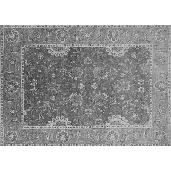 Ahgly Company Indoor Rectangle Oriental Gray Industrial Area Rugs, 8' x 12'