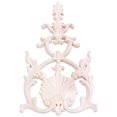 thumbnail image 1 of 1X Rubber Wood Carved Applique Vintage Furniture Craft Decor, 1 of 5