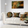thumbnail image 4 of Designart 12" x 20" Contemporary and Modern Black Fractal and Flower Polyester Throw Pillow, 4 of 5