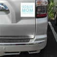 thumbnail image 2 of DistinctInk Custom Bumper Sticker - 8" x 8" Decorative Decal - White Background - Goalie Mom The Most Stressful Position, 2 of 2