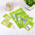 thumbnail image 5 of Uxcell 6.3x3.5" Holographic Bags, 100 Pack Aluminized Plastic Resealable Storage Bags for Small Things, Green, 5 of 5