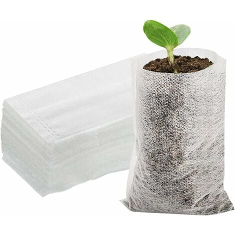 200 bolsas de cultivo de tela no tejida para plántulas y plántulas, bolsa ventilada para jardín, verduras, flores, semillas de frutas