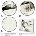 thumbnail image 3 of Designart "Minimalist Baseball Swing II" Sports Wall Art Living Room, 3 of 5