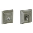thumbnail image 1 of Baldwin 8254151 Square Single Cylinder Deadbolt - Antique Nickel, 1 of 1