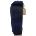 thumbnail image 5 of LUXLUXE Ami Straight 17 Inch Long 4X4 Women's Lace Front Wig, High-Quality Heat Resistant Fiber, 20+ Shades of Natural, Dip Dyed, Highlight Colors (#Blue Black - Blue and Black Blend), 5 of 7