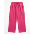 thumbnail image 7 of Cueply Women's Plus Size Wide Leg Cargo Sweatpants High Waisted Drawstring Lounge Pants with Pockets, 7 of 7