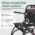 thumbnail image 6 of Adult Transport Wheelchair Foldable Portable Travel Wheelchair with Swivel Armrest, Aluminum Alloy Ultra Light Frame for Seniors Travel with Travel Bag, 6 of 8