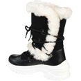 thumbnail image 4 of Women's Journee Collection Polar Mid Calf Boot Black Faux Suede/Faux Leather 12 M, 4 of 4