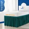 thumbnail image 5 of HNB Store Microfiber FullXL 36" inch Drop Length Ruffled Dorm Bedskirt | Teal, 5 of 7