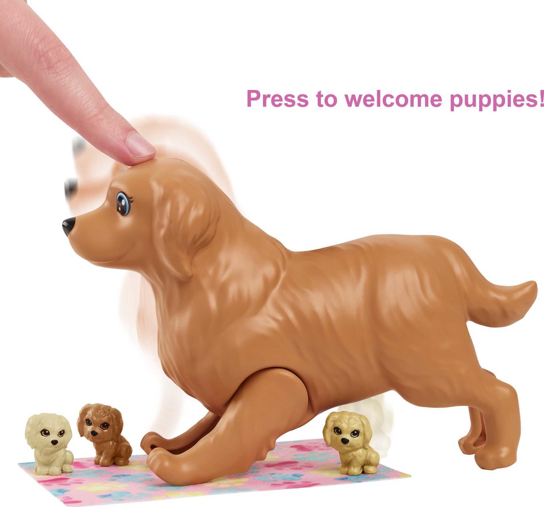 Barbie with 2024 newborn pups