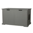 thumbnail image 1 of Merry Products Pet Cat Washroom Storage Bench with Removable Wall, Gray, 1 of 7