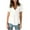 #023-White, variant on Roncen Women's Short Sleeve Lace Trim Blouse V Neck Ruffle Hem Peplum Shirt Tops