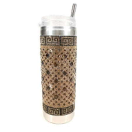 

Jacqueline Kent - Designer Crystal Tumbler - Famous Key Gold & Black