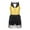 Yellow, variant on DPOIS Girls Shiny Sequin Tassel Latin Dance Leotard Dress Sleeveless Jazz Costume Blue 8