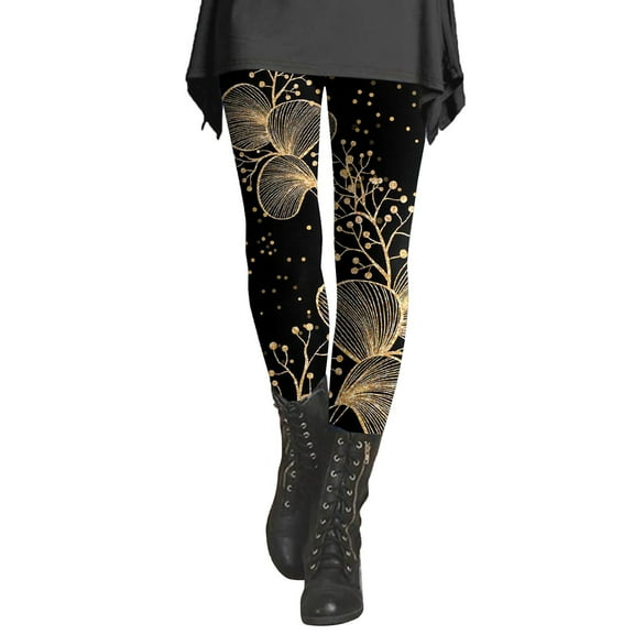 Flmaly Leggings For Women High Waisted Women's Leggings Full Length Fashion Soft Daily Vacation Deep Green Gray Green All Seasons with Pocket Tummy Control