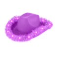 thumbnail image 2 of LED Light Up Cowboy Hat for Adults, Purple Western Cowboy Hat With Feather Trim, Lighted Party Cowgirl Hat for Holiday Night Event, 2 of 6