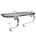 thumbnail image 4 of Square Grid Wall Mount Pot Rack, Bookshelf Rack With 10 Hooks, Kitchen Cookware, 24 By, 4 of 8
