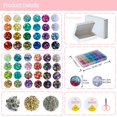 thumbnail image 2 of Kit de perlas de vidrio para hacer joyas REVKI 1300 piezas 8 mm con accesorios, 2 of 7