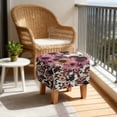 thumbnail image 4 of SCRAWLGOD Sunflower Heart Cow Print Ottoman Slipcover Stretch Square Footstool Slipcover Universal Folding Storage Ottoman Covers for Living Room with Elastic Bottom, 4 of 7