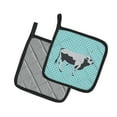 thumbnail image 2 of Caroline's Treasures Hungarian Grey Steppe Cow Blue Check Pair of Pot Holders, 2 of 3