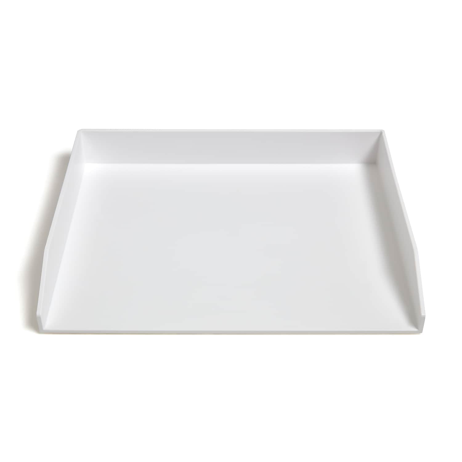 MyOfficeInnovations Side Load Stackable Plastic Letter Tray White 24380383