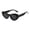 Black, variant on Under $5 Thick Frame Cat Eye Sunglasses for Women UV400 Retro Pastel Translucent Oval Tinted Shades Trendy Vintage Curved Lens Sun Glasses Beach Vacation Streetwear Fashion Eyewear Orange