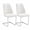 White, variant on Hosnnlie Set of 2 Light Grey Dining Chairs, Arch Cutout, Diamond Tufted, Chrome Cantilever, for Dining Table