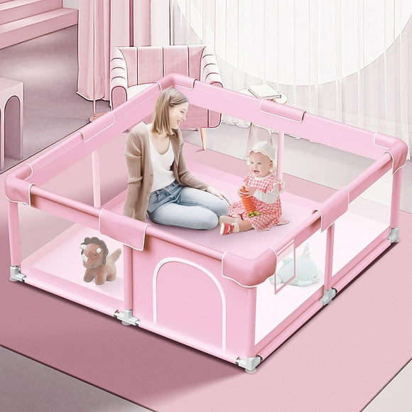 Baby Playpen Jaobeem Pink Little Princess 127 x 127 cm para interiores y exteriores