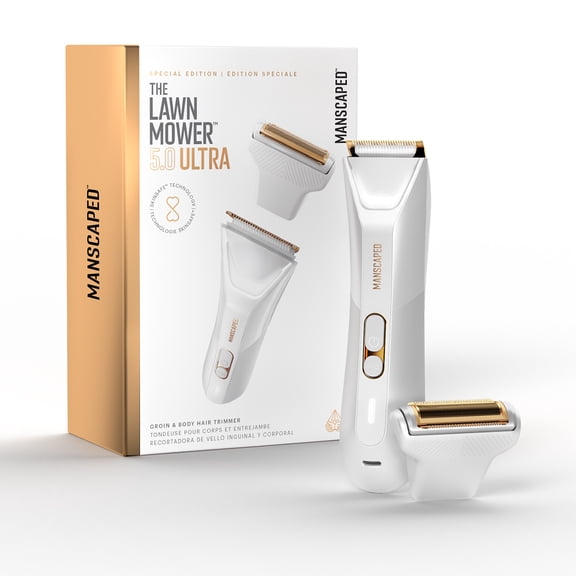 MANSCAPED® the Lawn Mower® 5.0 Ultra Men's Electric Groin and Body Hair Trimmer, White Hot
