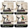 thumbnail image 6 of Electric Folding Treadmill for Home with Adjustable Incline & APP, 9MPH Speed, 330lbs, HiFi Bluetooth Speakers, 3.75HP Foldable Compact Treadmill Walking Running Machine, 6 of 11