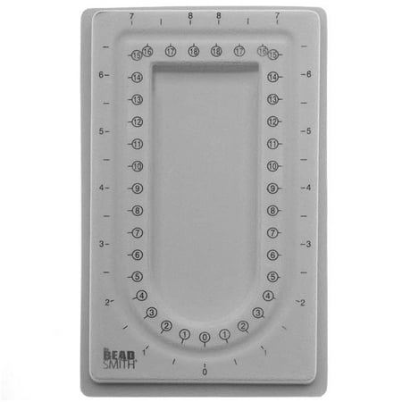 Beading Board - BeadSmith Mini Bead Board Gray Flock - 4 x 6.75 Inch