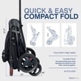 thumbnail image 4 of Valco Baby - Trend Duo Side by Side Double Stroller - Side by Side Double Stroller for Newborn and Toddler - Easy Compact Fold, Multi-Position Recline, Large Canopy Infant Twin Stroller (Night Black), 4 of 5