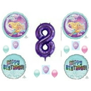 C & S PARTY SUPPLY Barbie Mermaid 8th Happy Birthday Party Balloons Decoration Supplies Ocean