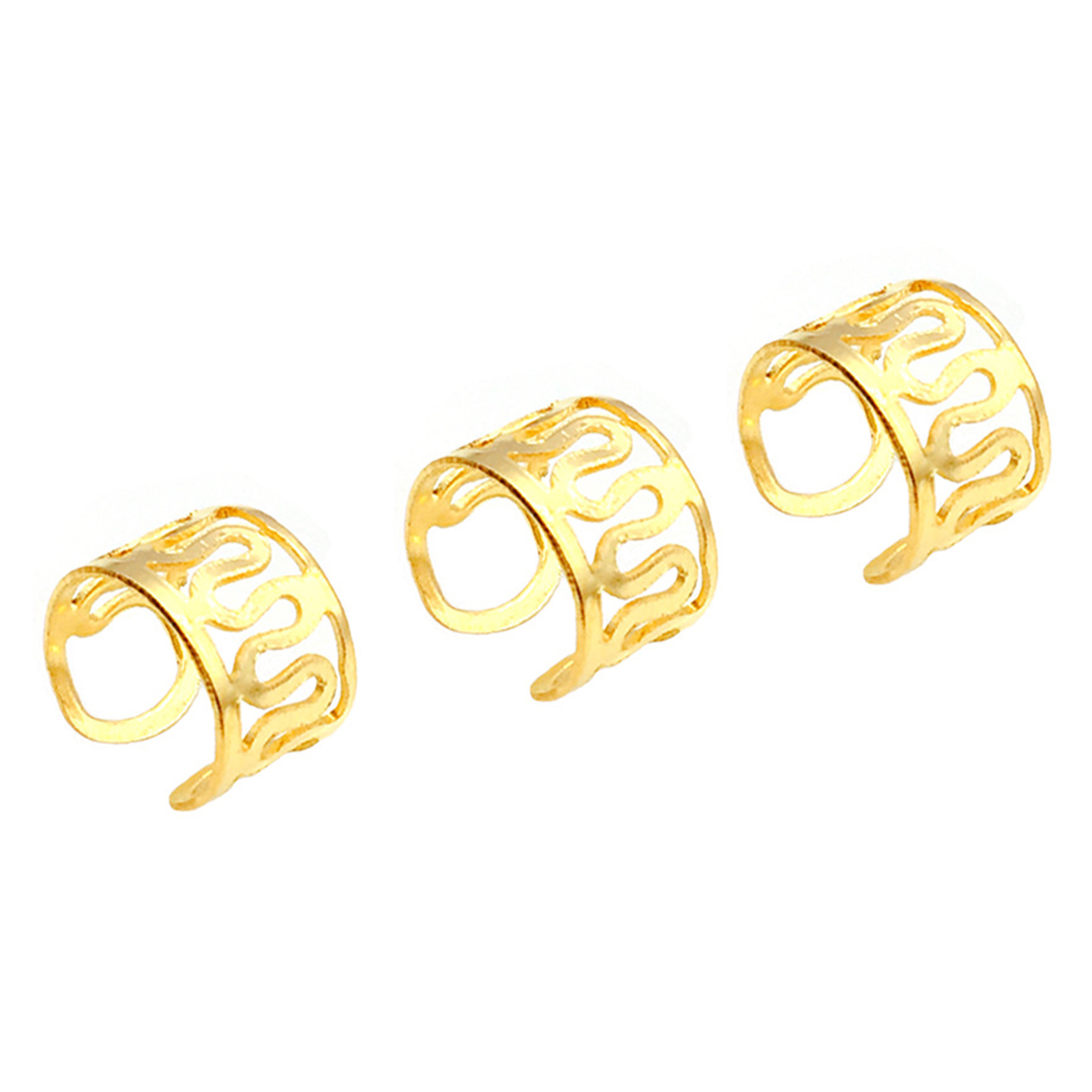 100PCS Hair Jewelry Rings Hair Decorations Metal Cuffs Hair Braid Rings