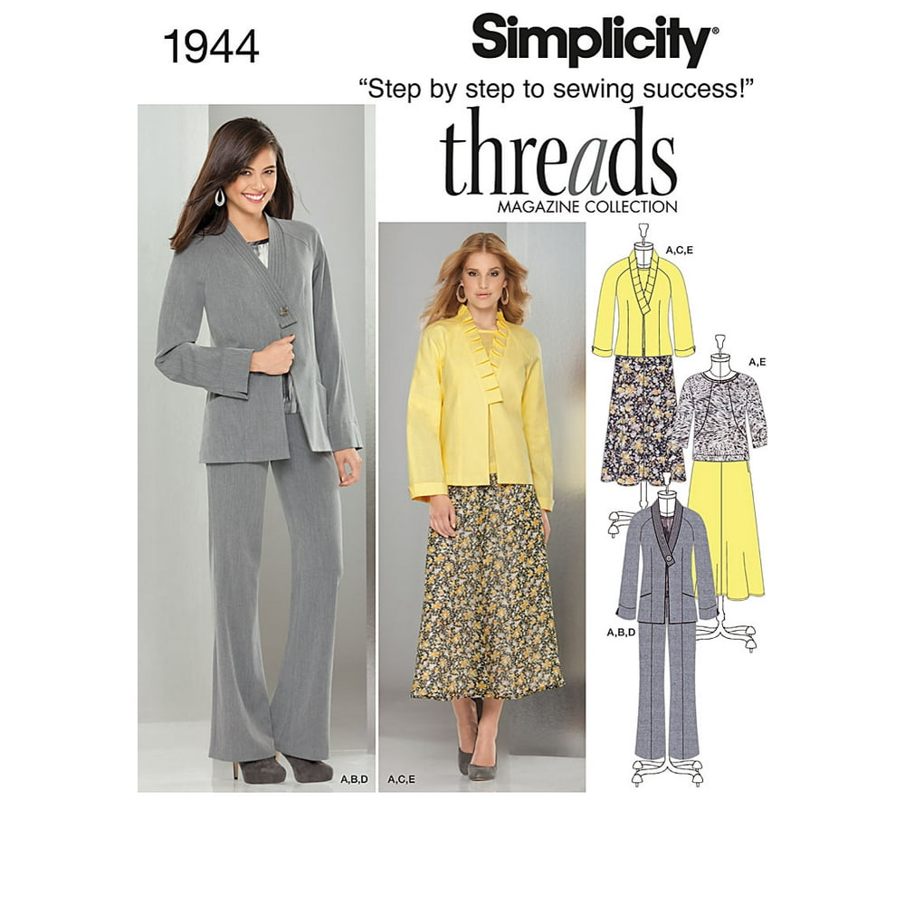 Simplicity Pattern Misses' Jackets, (16, 18, 20, 22, 24) - Walmart.com ...
